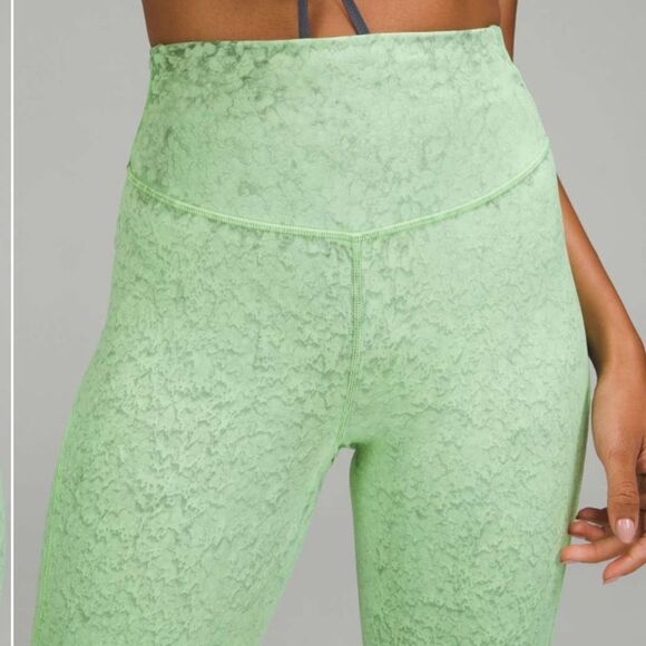 Lululemon Base Pace high rise waist running tights leggings 25” grit green 0 - Picture 1 of 10